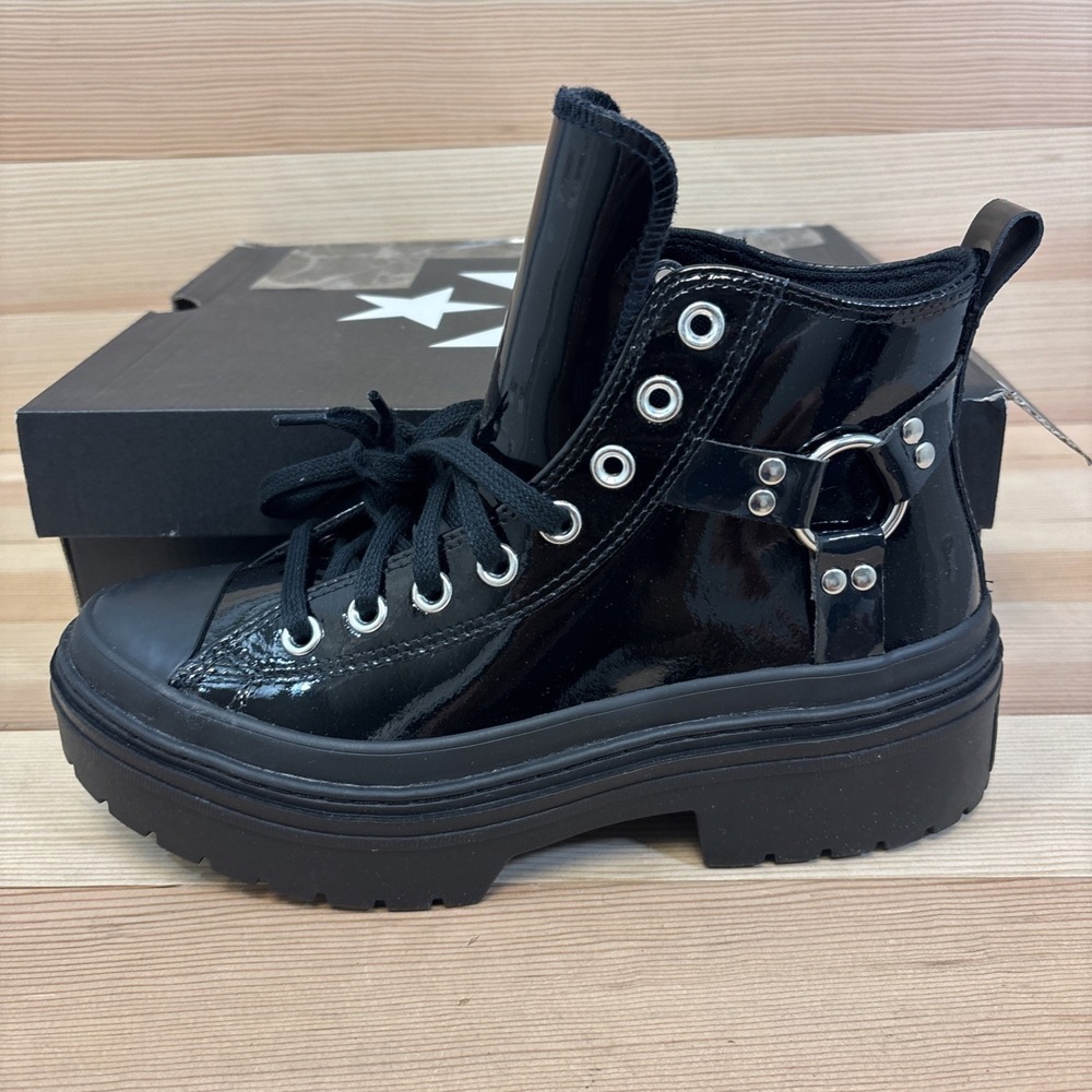 Converse CTAS Lugged Heel HI Women's Sz 8.5 Platform Patent Leather